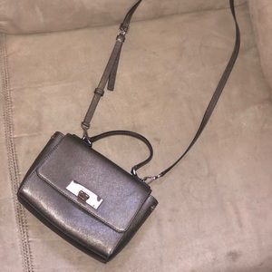 MICHAEL KORS metallic silver crossbody